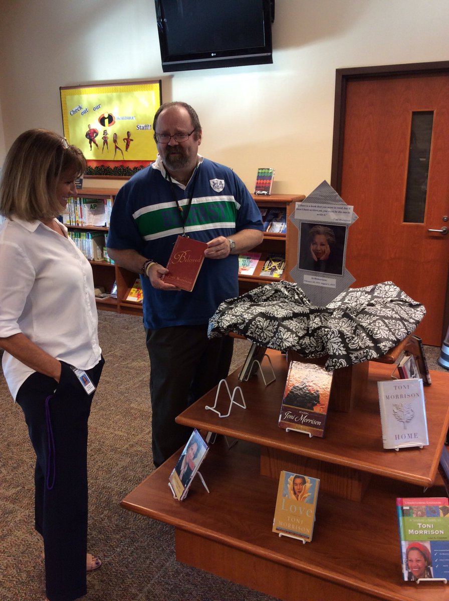 Did we mention that there’s a chance to familiarize yourself with the riveting and excellent works of <a href="/ToniMorrison/">Toni Morrison: The Pieces I Am</a>? Our very own John Hite (pictured holding Beloved) is sharing a memory with Sandy Gilbert (left)about his real life accidental encounter with this legendary author.