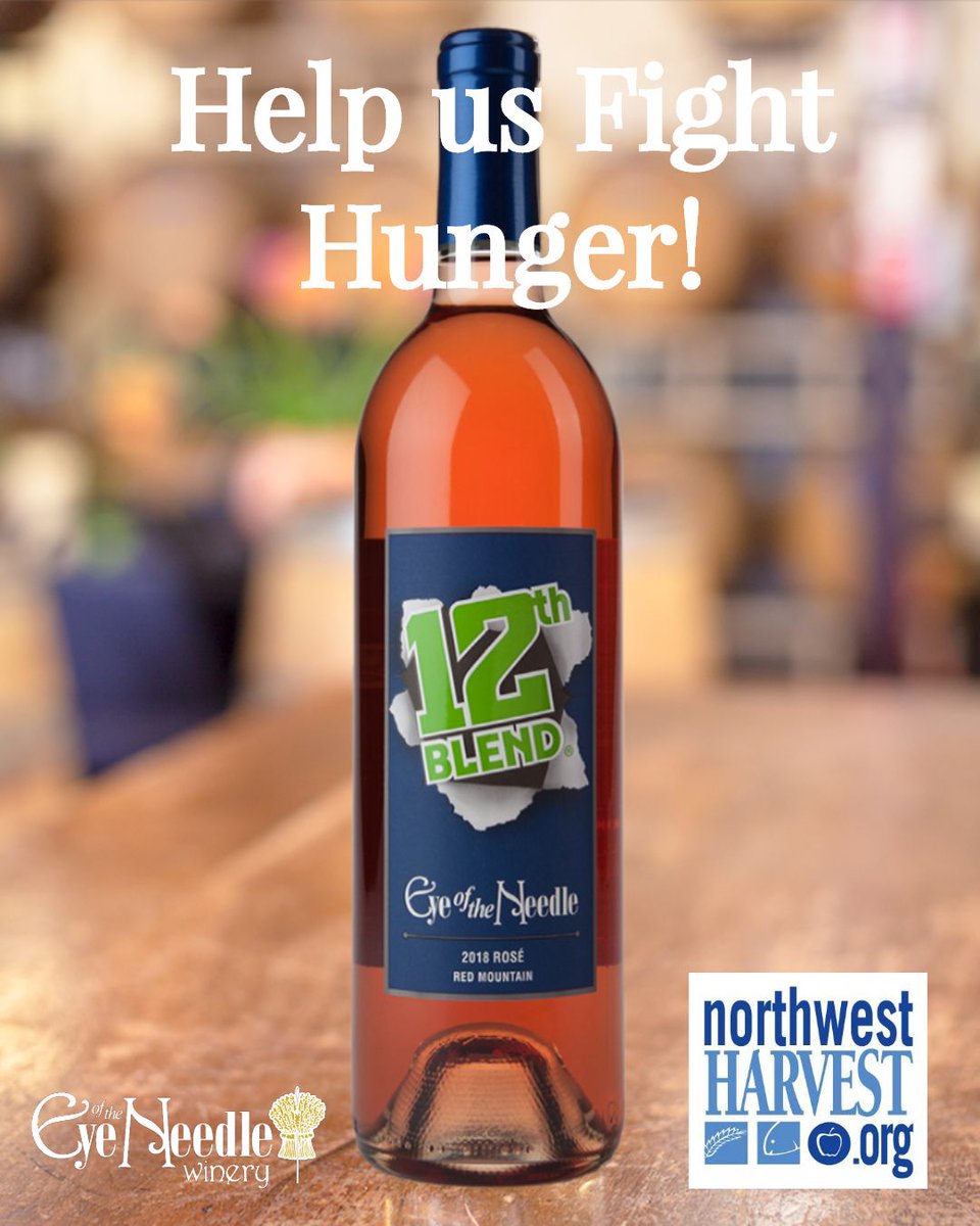 1 in 9 in Wa struggle with hunger. 1 in 6 Wa kids faces struggles putting food on the table. Wa state ranks 10th in the country in wealth, and 34th in food insecurity. Join us in our campaign.  Each bottle of 12th Blend purchased, we donate 2 meals to Northwest Harvest.