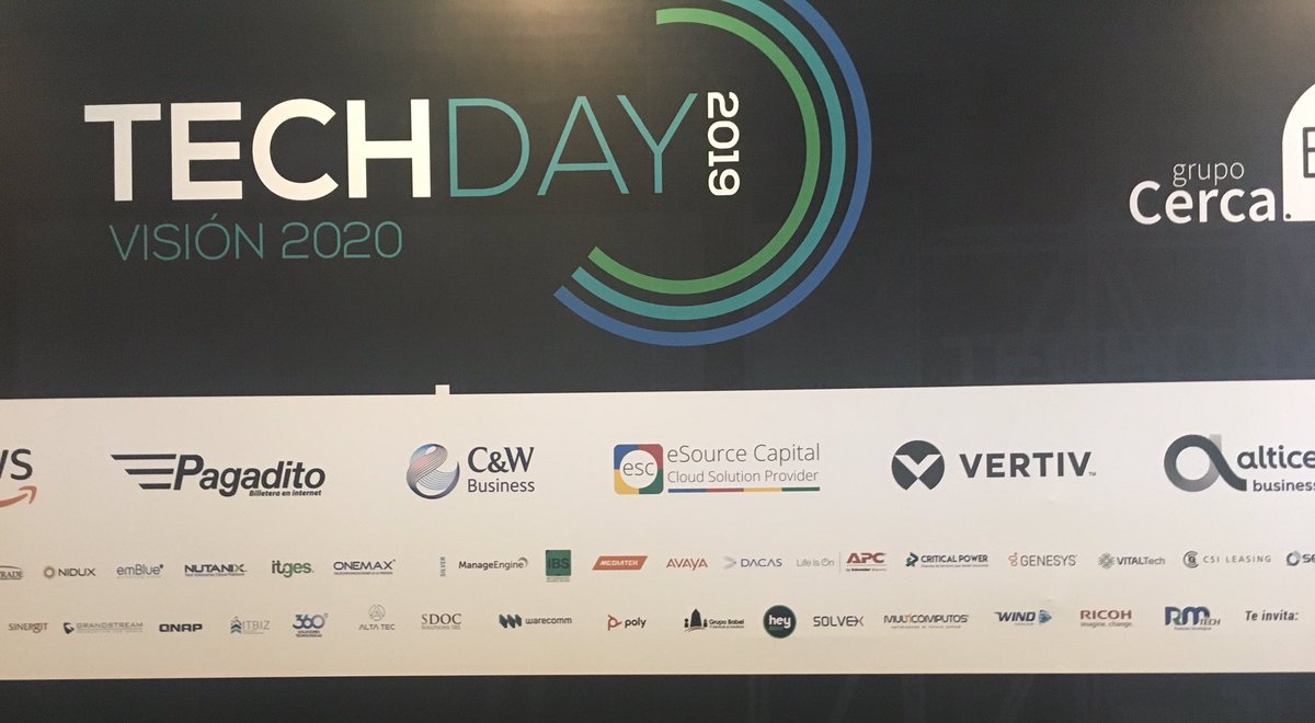 eguzmangenao's tweet photo. @heynowbots @IsbelCompany en el #TechDayRD #TechDay2019 presentando nuestra solución de #chatbots aplicados a múltiples verticales! Gracias al @grupocerca por la organización del evento! https://t.co/TNKpb8XZnB