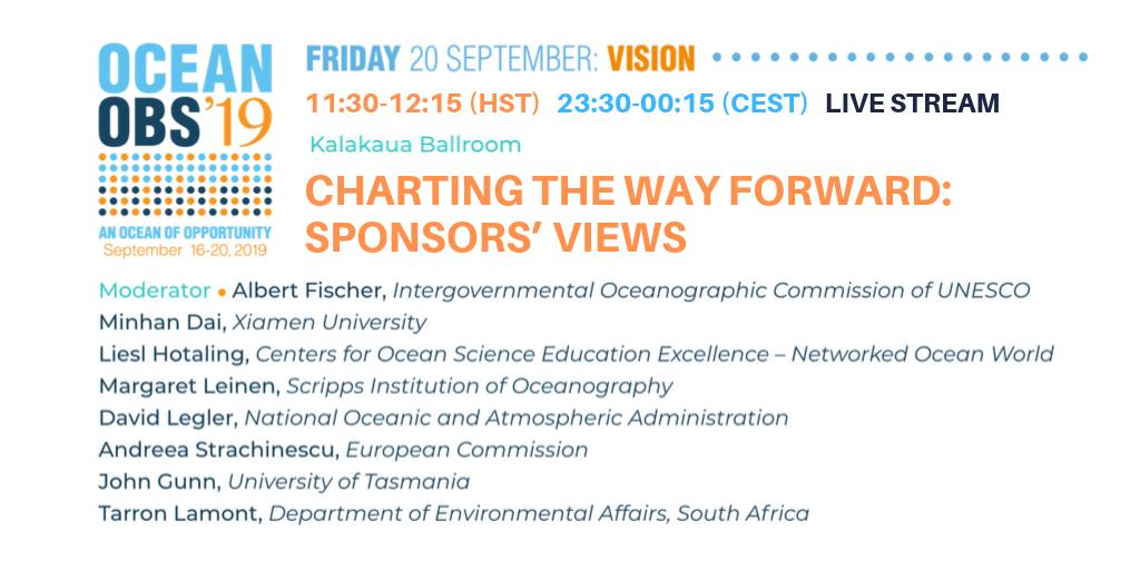 <a href="/OceanObs19/">OceanObs19</a> <a href="/EU_MARE/">EU Maritime & Fish</a> <a href="/CopernicusEU/">Copernicus EU</a> <a href="/CMEMS_EU/">Copernicus Marine</a> <a href="/EMODnet/">EMODnet</a> <a href="/MercatorOcean/">Mercator Ocean International</a> @ICES_ASC <a href="/IocUnesco/">UNESCO Ocean</a> <a href="/GOOSocean/">The Global Ocean Observing System (GOOS)</a> <a href="/StrategisClustr/">Strategis Cluster</a> <a href="/UN/">United Nations</a> <a href="/MediMareNeo/">MediMareNeo</a> <a href="/VisualPersist/">Matt 🌊</a> <a href="/AtlanticAll/">AORA</a> <a href="/MarineInst/">Marine Institute</a> <a href="/CPMR_Europe/">CPMR</a> <a href="/Searica_ITG/">SEArica Intergroup</a> <a href="/OceanEnergyEU/">Ocean Energy Europe</a> <a href="/BBSC_CPMR/">BBSC CPMR</a> <a href="/FrontMarineSci/">Frontiers - Marine Science</a> <a href="/AtlantOS_Ocean/">AtlantOS</a> <a href="/moninya/">Prof Moninya Roughan</a> <a href="/mvisbeck/">Martin Visbeck</a> <a href="/dina_ep/">Dina Eparkhina</a> <a href="/GEOBluePlanet/">Blue Planet</a> <a href="/EtipOcean/">ETIPOcean</a> <a href="/Ocean_Networks/">Ocean Networks 🇨🇦</a> From #OceanObs19 to #OceanObs29, on 20 Sept, key sponsors will adopt new principles to improve the governance of a Global #OceanObserving System (GOOS) &amp; aligning the conference outcomes w/ <a href="/UN/">United Nations</a>'s #OceanDecade. Stay tuned! 🌊 #SDG14 #OceanScience #OceanData #EarthObservation