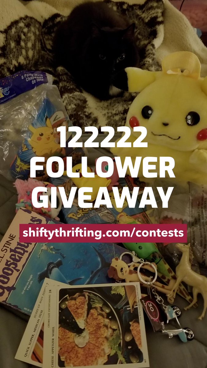 Win a Jumbo Pokemon Junk Box and a shirt of your choice from the shiftythrifting store!  Drawing ends 9.29.19.  Get entries here: shiftythrifting.com/contests/

This contest is not affiliated with twitter, tumblr, etc.
