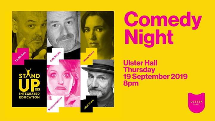 KarenDouglas_NI's tweet photo. Enjoyed the College Award & Presentation evening @StrangfordIC before attending the second half of the #StandUpForIntegratedEducation comedy night @IEFNI @niciebelfast #integratemyschool #WeAreOne 💛 https://t.co/0XjhGb5yz1