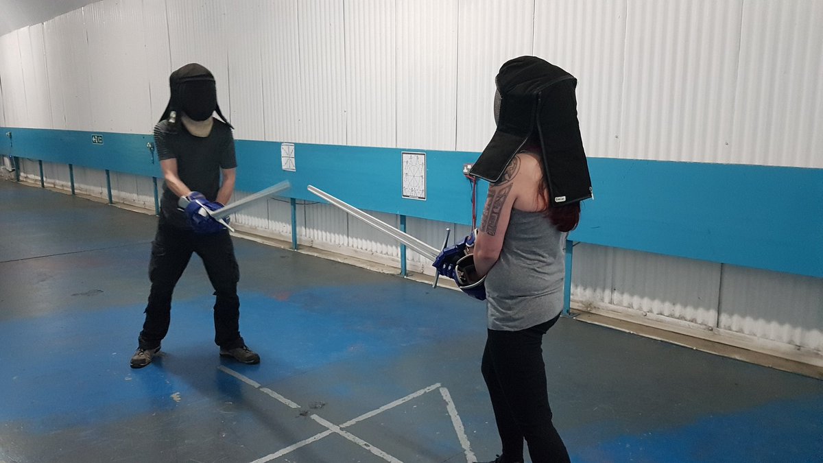 VanguardCentre's tweet image. Good session in the longsword class tonight, with a thorough review of the first two cuts from Liechtenauer's Zettel and their various permutations. Also, a really good work out and some laughs through the class!