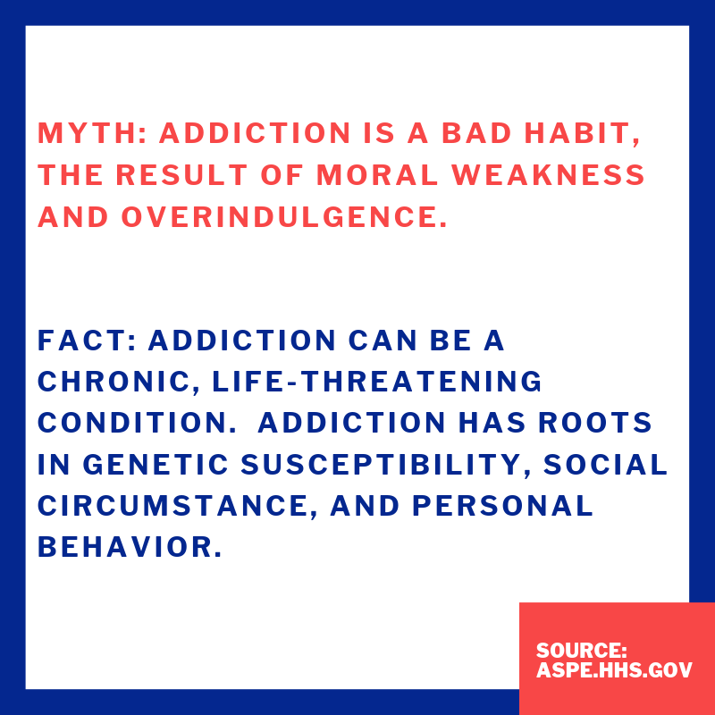 Addiction myth vs. fact: