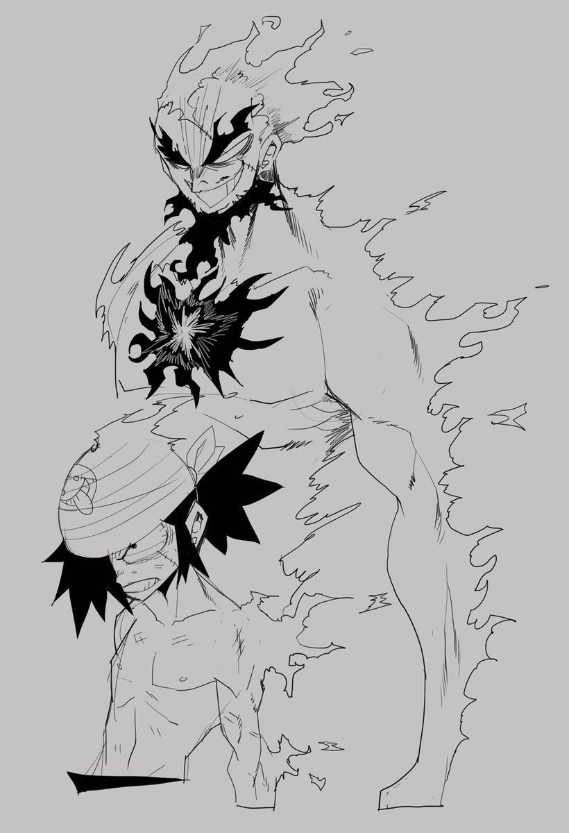 Some art of my character Batt and his Astral Self during today's session
