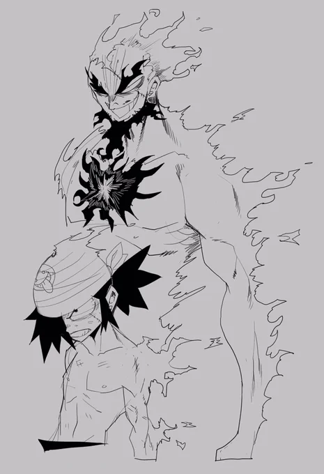 Some art of my character Batt and his Astral Self during today's session 