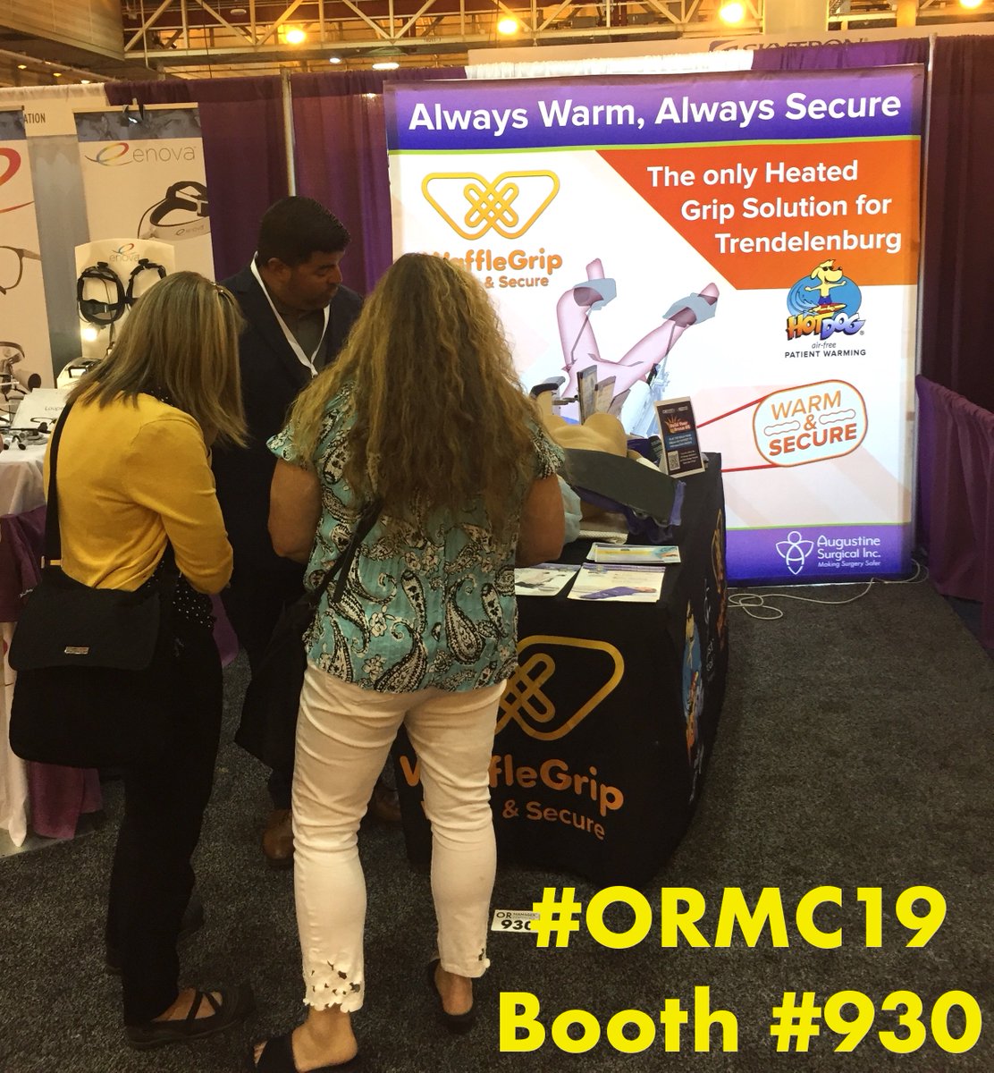 AugSurgical's tweet photo. #WarmAndSecure Prevent patient movement in #SteepT cases while maintaining normothermia. Learn more about how we can help you improve #PatientOutcomes with #WaffleGrip at #AugustineSurgical booth 930 #ORMC19 @OR_Manager https://t.co/EFi1G3L9to