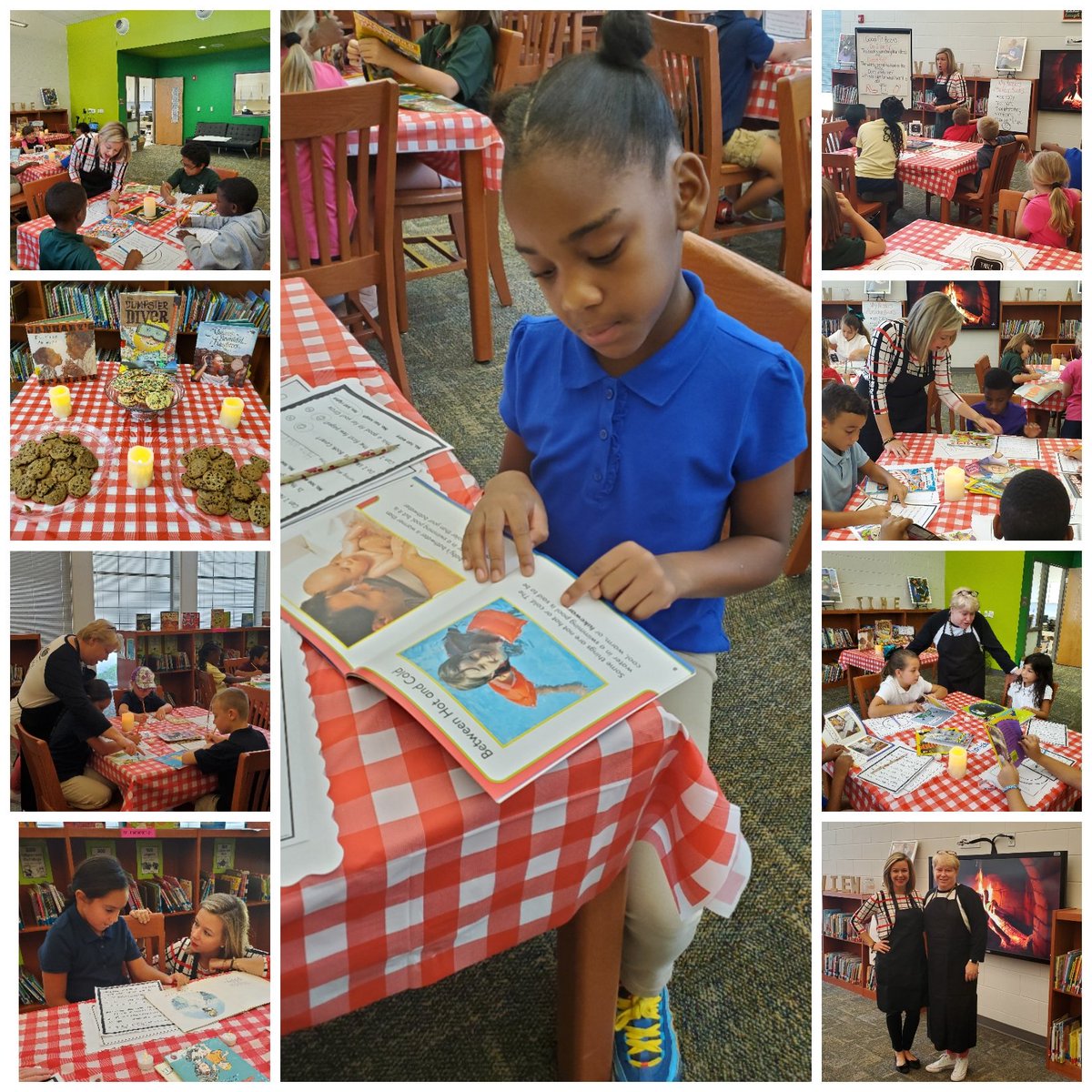EustisHeights's tweet photo. According to second grade students, book tasting with @mrswolfeteaches was sooooo good! #ForTheLoveofReading #GoodFitBooks #SoaringToNewHeights https://t.co/6djD1A6vKl