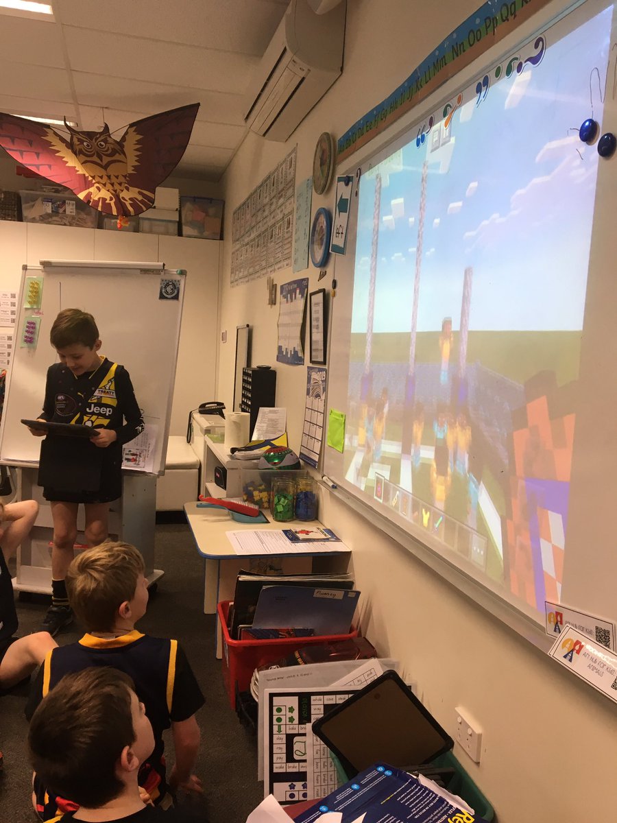 wpsboyd's tweet photo. Lenny showing his magnificent Minecraft AFL arena https://t.co/VxATkzQoh1