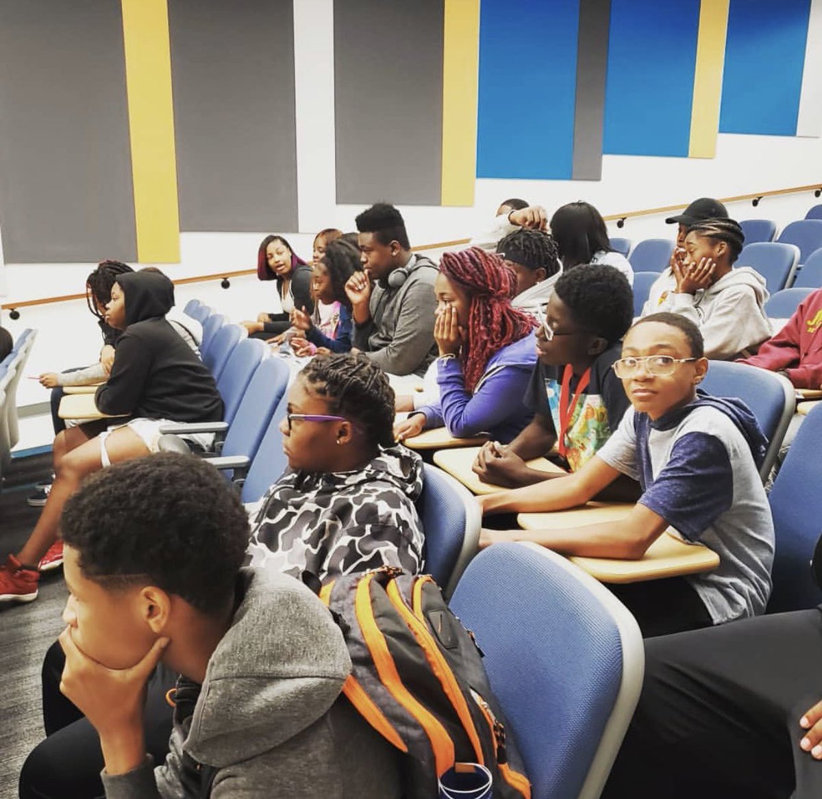 JohnAdamsCCA's tweet photo. AVID 10 students had their first college visit of the year today! Students got to tour @KentState and learn about their programming. #ALLinJACCA #THISisAVID #sayyescleveland #collegeready https://t.co/9FCmUP0Sr4