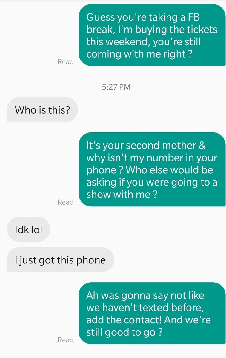 DTMetal722's tweet photo. My text convo with a random stranger ๐ can't make this shit up ... Ooopsie My Bad ๐คฃ #wrongnumber #updatecontact https://t.co/qwVLbTncmW