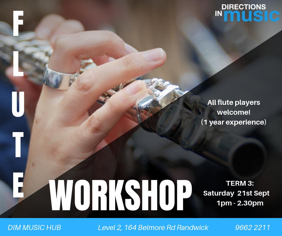We've got a busy weekend at DIM coming up! Flute workshop, Spotlight Concert and our brand new INSPIRE concert for our older students!