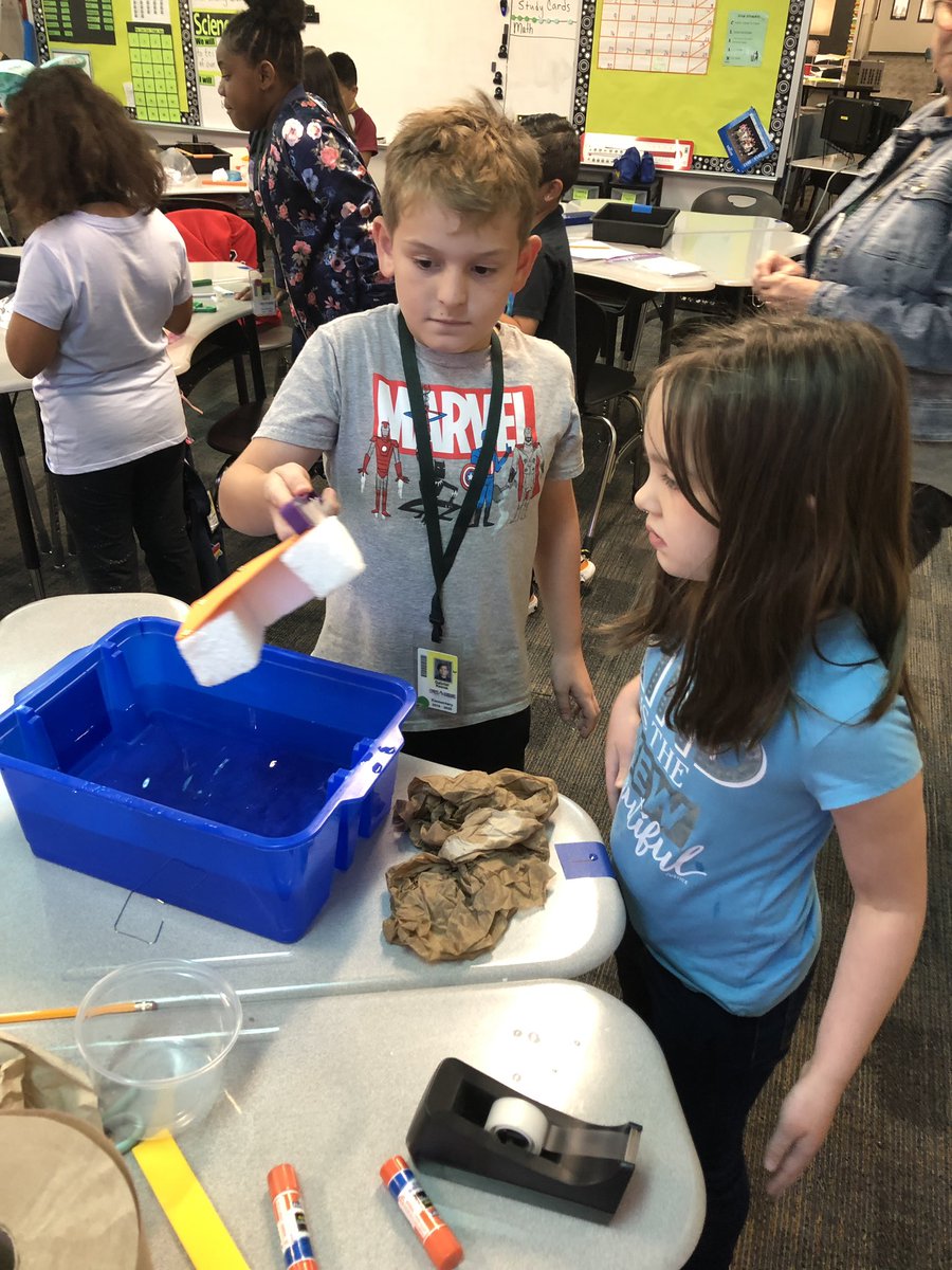 MrsBruklis's tweet photo. Fully engaged, fully dedicated to the success of the project - design and build a bathtub toy that: floats, has a mass greater than 20 grams, &amp; can be removed with a magnet. Great work! #BeWillbern @CFISDScience https://t.co/hooKnQaTqh