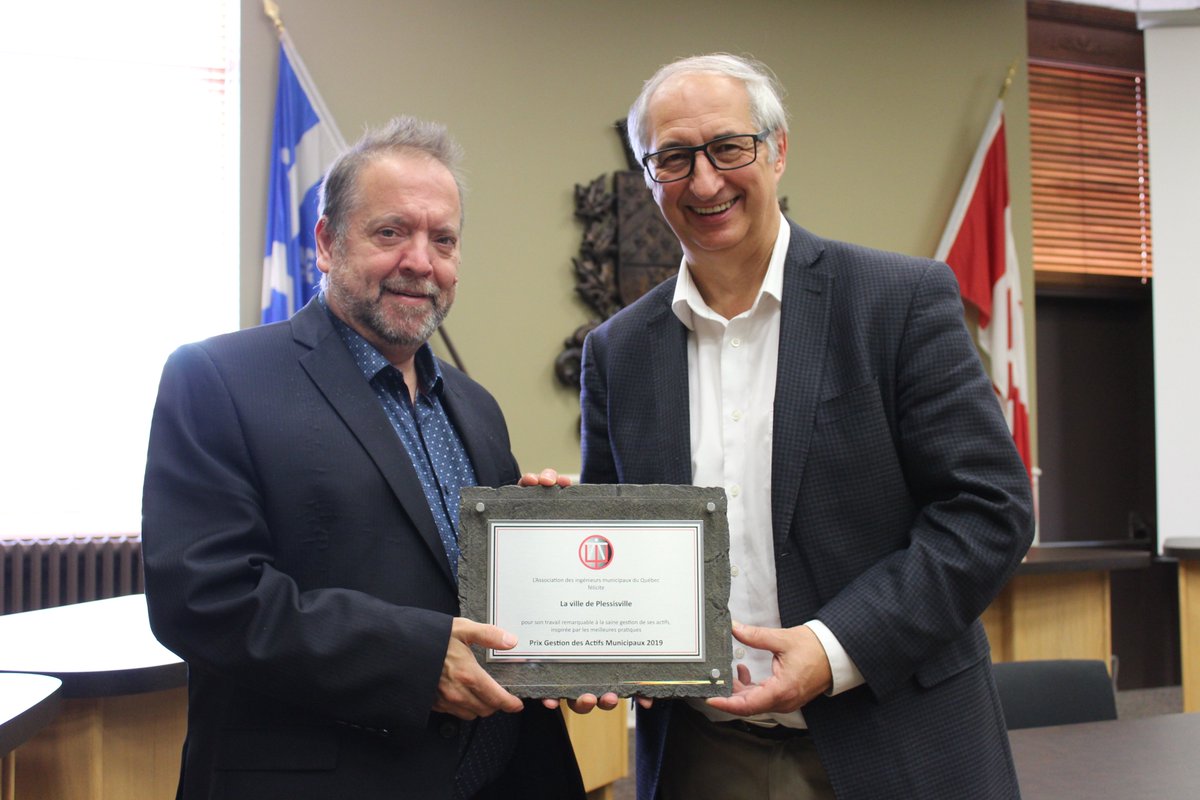 La Ville de #Plessisville rafle le prix Gestion des actifs de l'Association des ingénieurs municipaux du Québec.
#sainegestion #visiondavenir #villeintelligente

plessisville.quebec/actualites/la-…