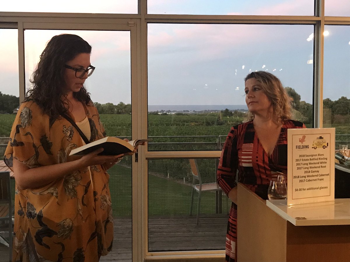 MelindaCheevers's tweet photo. At @FieldingWinery for its #LongWeekendLibrary event where Kaley Stewart is interviewing author Marissa Stapley. https://t.co/dCRZgLSzSR