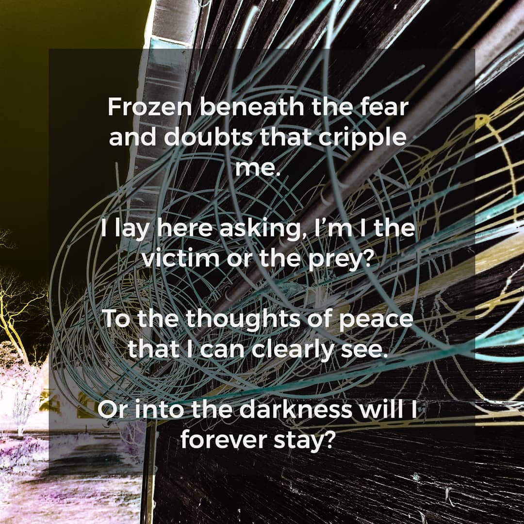 fdtuop's tweet photo. Or
Words &amp; Image:@fdtuop
#momentsofdoubt #poetryofpain #honesty #facingyourself #exhausted #wordsforthehurting #mentalillness #panicdisorder #gad #depression #wordstoheal #riseyourvoice #letgo #listencompassionately #mindfulness #breathe #peacewitheverystep #embracethefear #love https://t.co/toRyHJCtcr
