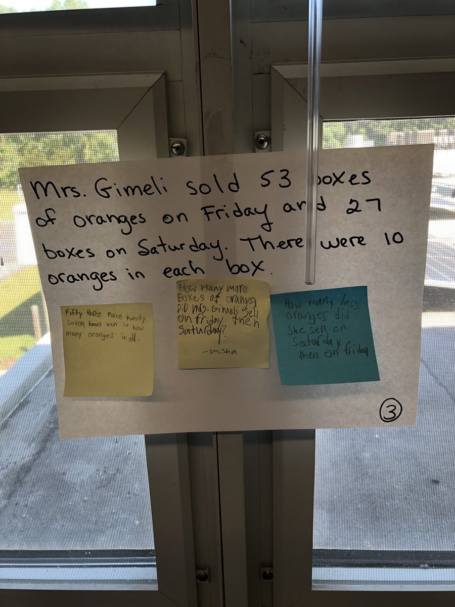 Mrs_Gimeli's tweet photo. Students decide what is the question? And then work together to solve #tigertime @MTPSpride @NutSwampTigers @abbyfriend79 @kerrigan_john https://t.co/FfMaBIQL3y