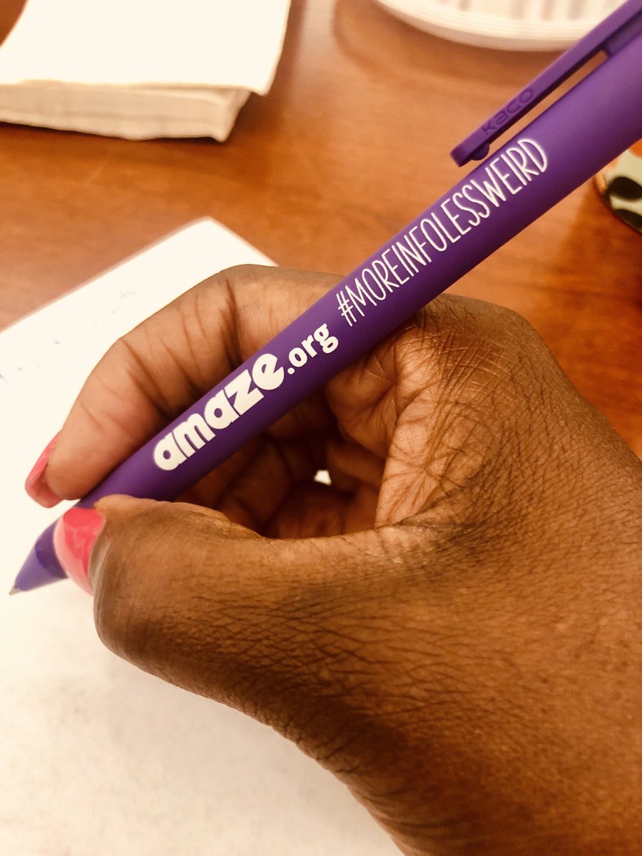 NCSEXCON's tweet photo. Thanks @amazeorg for these pens for our attendees last month, that not only match our conference color PURPLE!! It writes PURPLE and smoothly. #ncsexcon19 https://t.co/mhvOWDPLVS