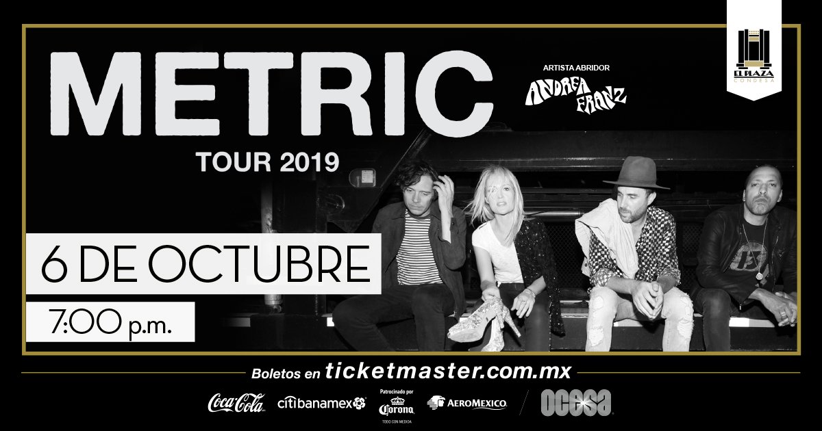 indierocks's tweet photo. Nuestra querida @frau_franz se encargará de abrir el concierto de @Metric en @El_Plaza_. ¡Enhorabuena por el #SadPopRock! https://t.co/O810kmojn1 🦄✨
#CampDream https://t.co/LQloTQskV5