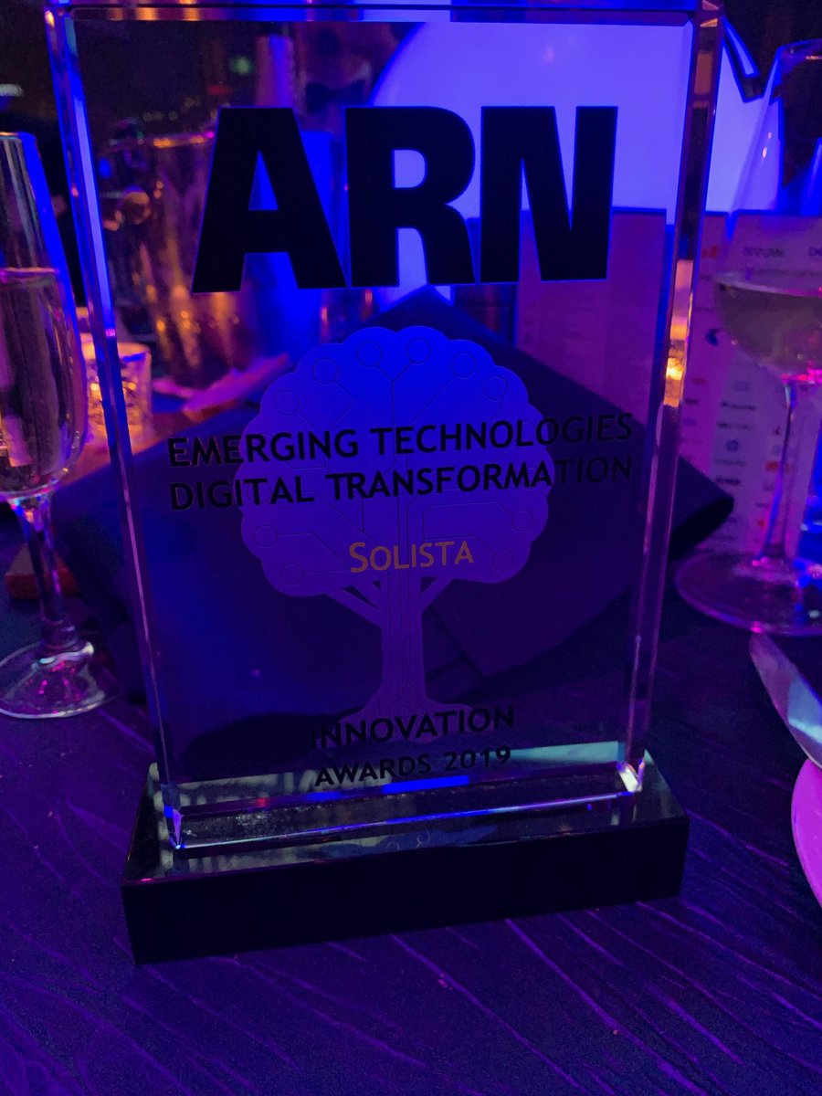 SolistaANZ's tweet photo. Some snaps from last night at the @ARNnet Innovation Awards dinner. #awardwinner #digitaltransformation #emergingtechnology https://t.co/x2A5jFwXCh