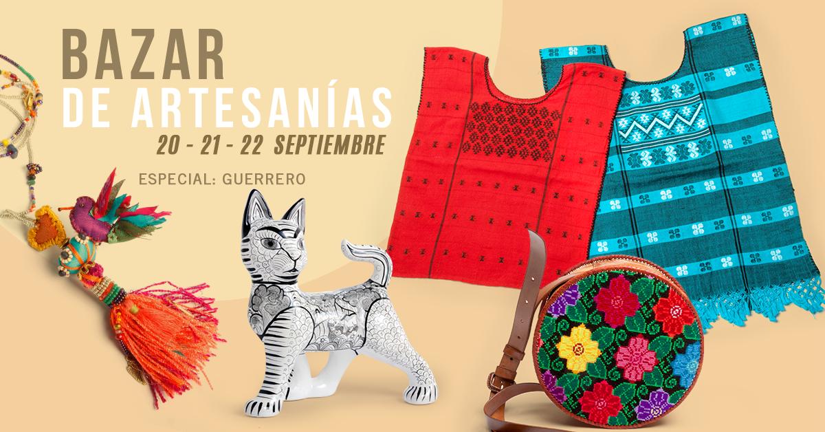 BazarFUSION's tweet photo. MAÑANA COMIENZA el #bazar de #artesanías con especial de #Guerrero

Nos vemos del 20 al 22 de SEPTIEMBRE dentro de 
@BazarFUSION

+info: https://t.co/H3WzcKuyxa https://t.co/9uvgQ5lw36