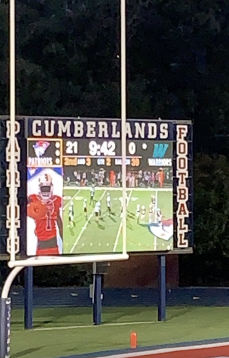 UCumberlandbowl's tweet photo. Football getting it done in the home opener! @UC_Patriots @UCPatriotsAD #onebigteam #msc #naia #lovethelogo #thursdaynightfootball #patriots #webberway #naiachampionship #patriotpride https://t.co/5hK0lVJCxk