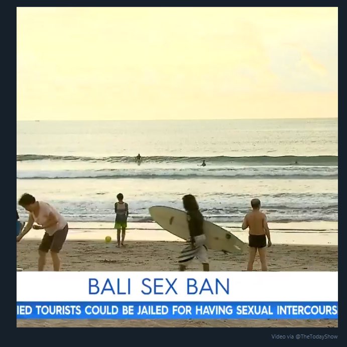 negishalini20's tweet photo. SEX BAN IN BALI

Unmarried couples could face jail for having sex in Bali under tough new laws on extra-marital intercourse.

Do you think this is a right step? 

#Bali #Indonesia #BaliSexBan #IndonesiaSexBan https://t.co/NUHrH4No4w