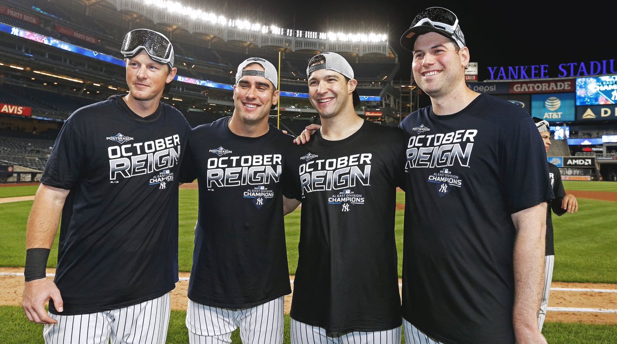 Yankees's tweet photo. I'll be there for you, when the champagne starts to pour. https://t.co/B6dnwq6fdB