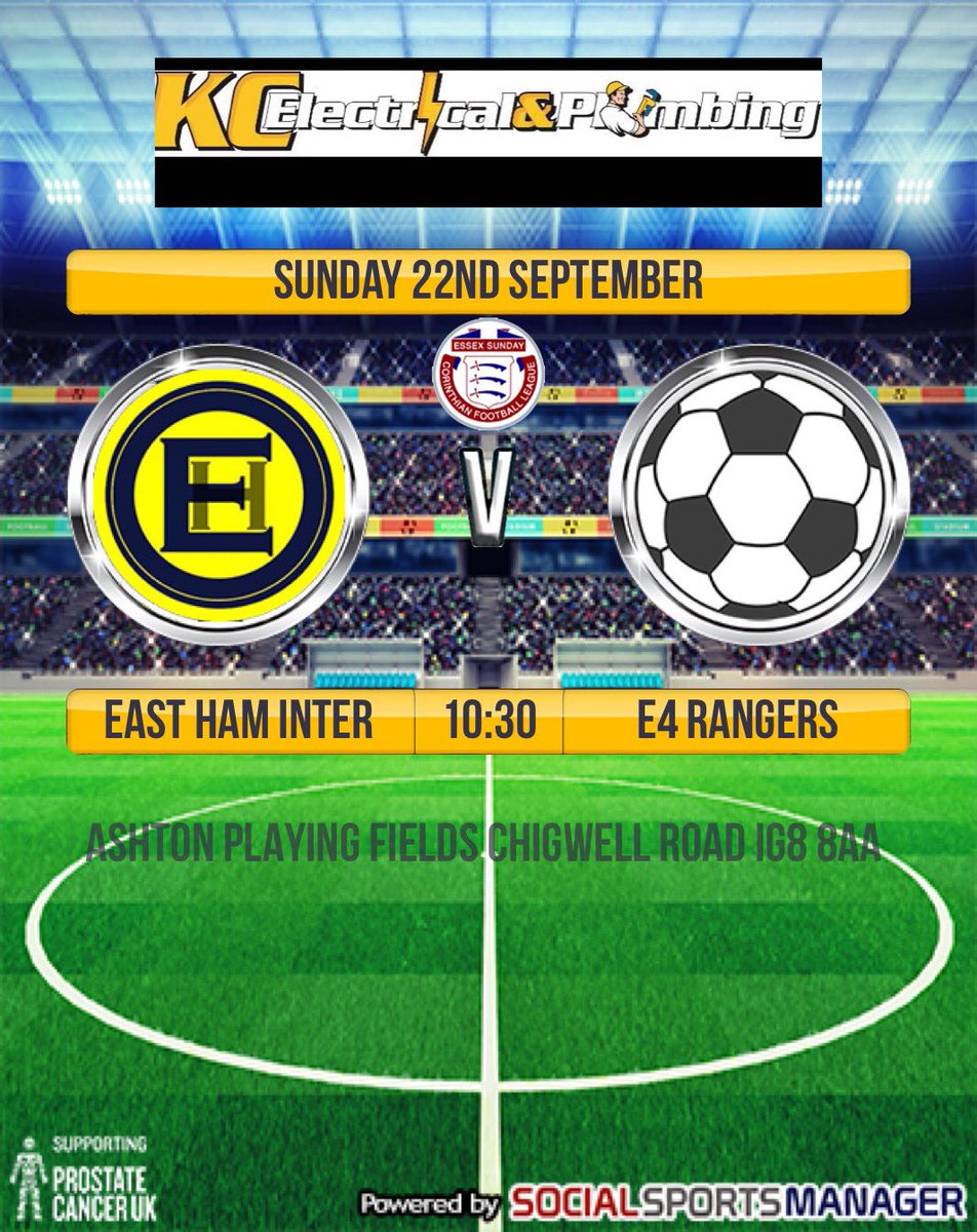 First #homegame of the season against <a href="/E4Rangers/">E4 Rangers FC</a> this coming Sunday for <a href="/official_EHIFC/">East Ham International Football Club</a> 
#ehifc #ehifcjr #football #soccer #sundayleague #letsgoehifc #grassroots #eastham #newham
#essexcorinthiansleague #KitOutLondon #easteasteasteast #easteasteastham #essex #fa