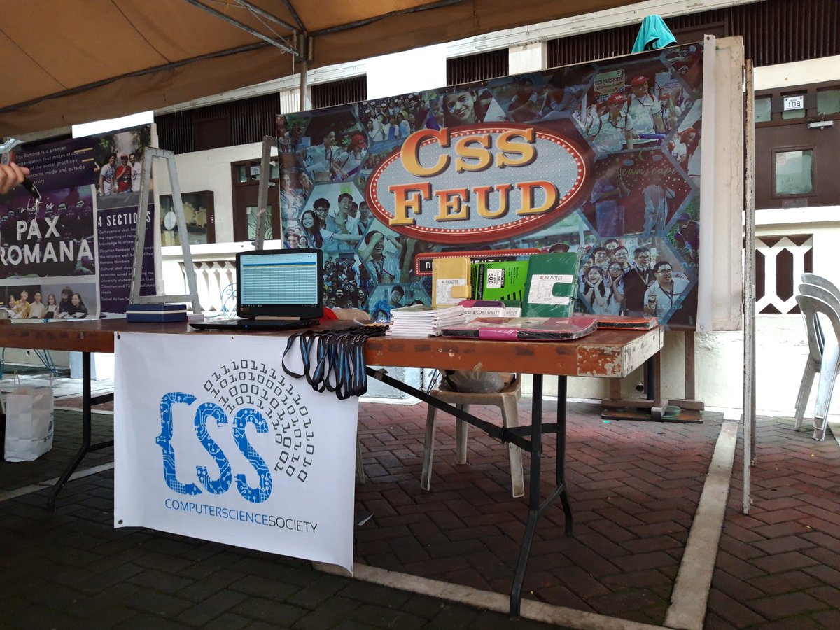 USTCSS's tweet photo. Mga ka-CS our booth is now officially open! Visit us here at the Engineering Quadrangle to sign up and get a chance to win exciting freebies! π
#ICSGameWeek2019
#CSSFeud
#SayYesToCSS https://t.co/tFeUpjmYIe