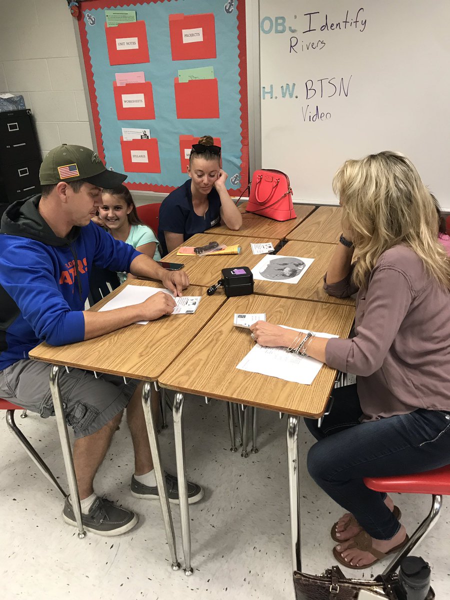 MrrrDodge's tweet photo. Back to school night with a twist. Parents working with content and breakout boxes while their children excitedly watching them struggle for once. #GMS #engageycsd #gmsstory https://t.co/RKYIGwUrkO