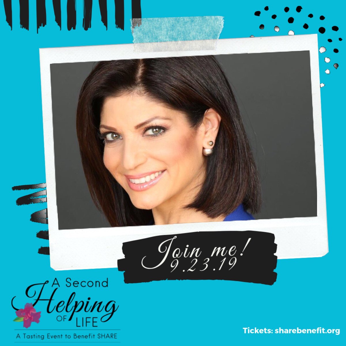 TamsenFadal's tweet photo. It’s almost time! Come join me on Mon, 9/23, when I join @SHAREing as a sous chef at their annual fundraiser #2ndHelpingSHARE. Learn more at https://t.co/Hg4rVZwiDN. #breastcancer #ovariancancer https://t.co/ADtzXzrLka