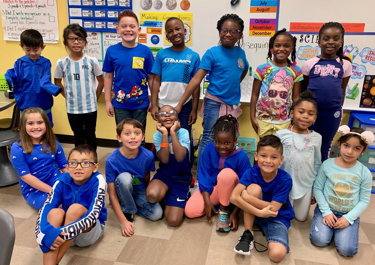JSES_Stallions's tweet photo. Our @JSES_Stallions wore #Blue today in honor of #TRUST! ๐ Students also actively demonstrated this month's #CoreEssential during a very stormy afternoon dismissal. We are so proud of our Seguin family and thankful everyone is home safe! ๐๐ฝ @CEValues @FortBendISD https://t.co/vZdvHK6Yoo