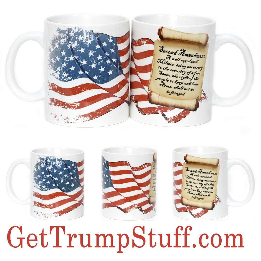 GetTrumpStuff's tweet photo. Here is our first mug honoring the 2nd Amendment:

https://t.co/3lmyEzDqV3

There is another posted on #GetTrumpStuff  You can also find them in our #TrumpVille stores.

#SecondAmendment #AmericaFirst #NRA #NRA2019 #Trump #MAGA #KAG https://t.co/4LbWZT9W9o