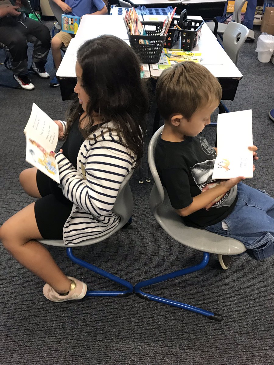Building our reading stamina and practicing our partner reading routine in Ms. Anderson’s 2nd grade class. <a href="/WBSDHuskies/">Roosevelt</a> #wb2020
