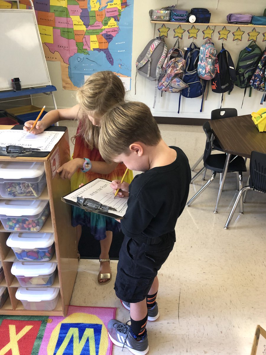 teachheatherp's tweet photo. Literacy Stations in K #writetheroom https://t.co/N7qjZ0eGIe
