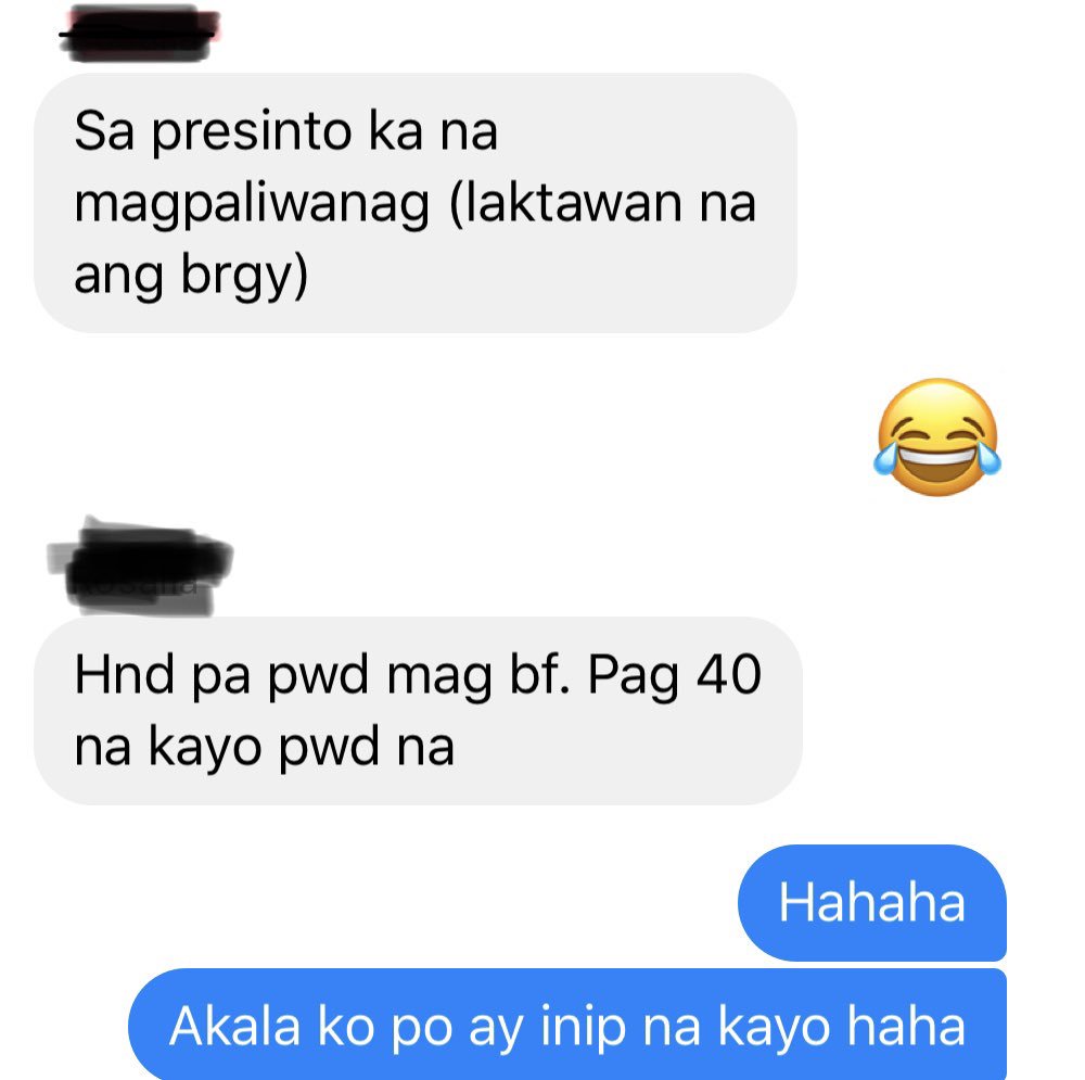 blitheheartAnne's tweet image. True story. I’m in my 30s working in SG for 9 years already and this was my Nanay’s makulit response when i informed our family gc that at long last i already have a boyfriend.😂 

#HowStrictAreYourParents
@RX931 #TheMorningRush