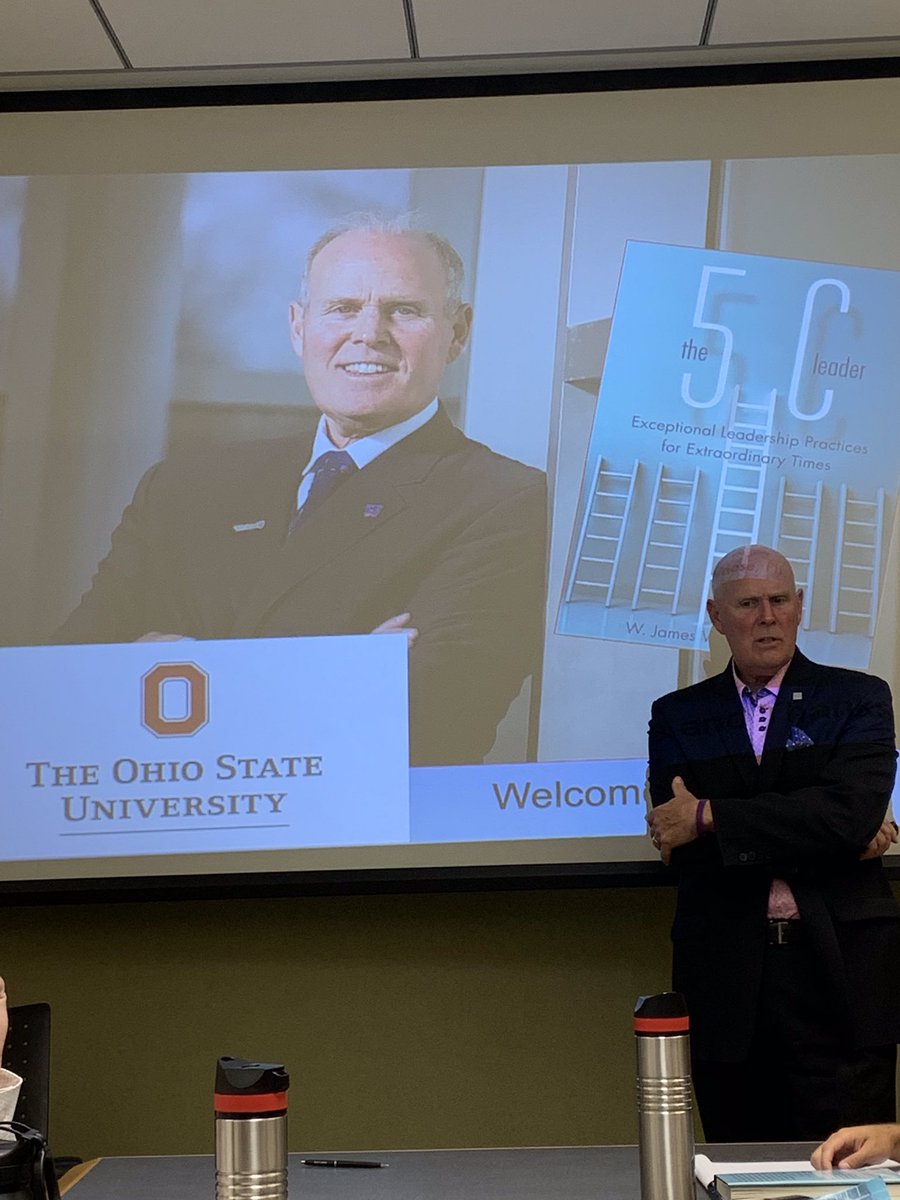 DrWeese's tweet photo. Happy to be back at my almamater - The Ohio State University - to deliver a 5C Leader talk and be the warmup act for son Zach’s presentation on heightening leader development through sport. #5cleader https://t.co/gXmvIthDk0