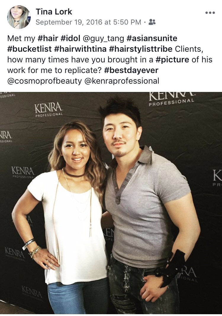 TINALORK's tweet image. I sometimes forget all the amazing people I meet in this industry. @Guy_Tang #memory