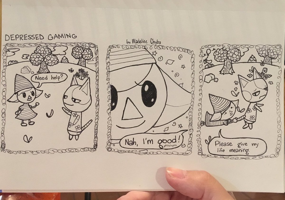 I drew a comic about animal crossing and depression