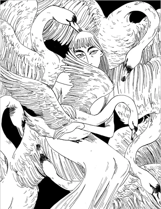 Ah, it's so nice to do some traditional inking again! ❤️ 