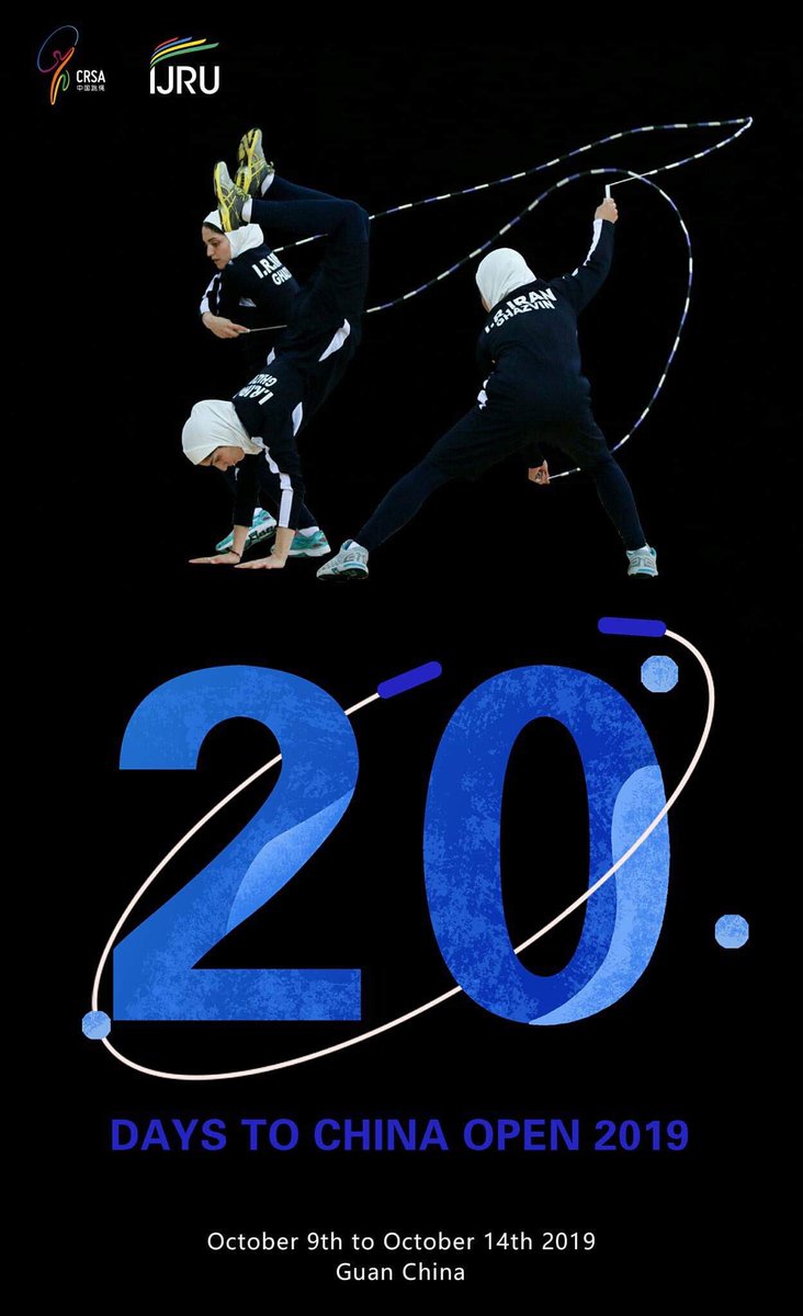 IJRU_JumpRope's tweet photo. The China Open is 20 days away!

Contact the Chinese Rope Skipping Association by email at lm@crsa.cc for more information!

#Chinaopen2019 #IJRUnity
#jumprope #singlerope #doubledutch
#chinaopen #crsa #ijru https://t.co/RZ5N8Z0BQU