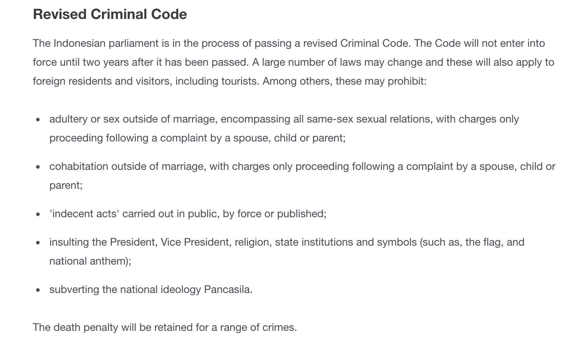 davidlipson's tweet photo. Australia has updated its travel advice to Indonesia, warning tourists could be charged for sex outside marriage if the laws pass. https://t.co/mR6hsgSV4i https://t.co/QISTafBH2N