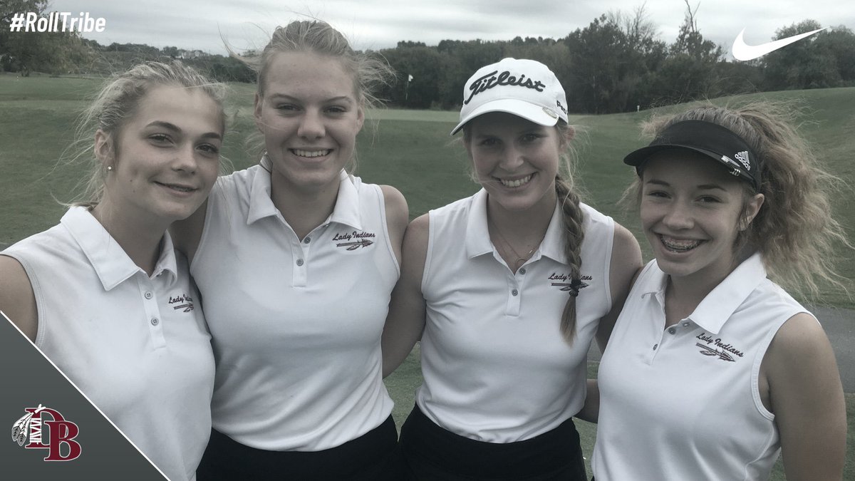 KCS__Athletics's tweet photo. FINAL | D-B Golf ⛳️ 

Congrats to the Lady Indians on a huge win at Cattails this afternoon! (D-B 74, S. Hill 94, Eliz. 95. Isabella van der Biest shot a 33 (-3) and Erin Calhoun shot a 41.  Natalie Seal shot a personal best 42.  Congrats, Ladies! #RollTribe https://t.co/v5i96DlQEH