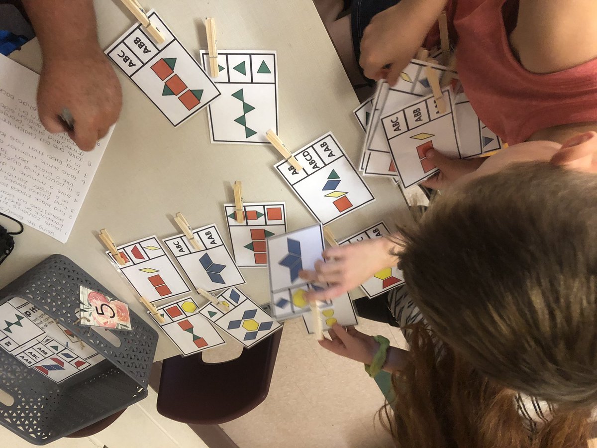 MissTJermey's tweet image. We’re exploring repeating and growing patterns in grade 2/3 this week. Students loved using loose parts to create and extend patterns. #tldsblearns @WESPrimaryPack @WoodvilleES #wolvesmath