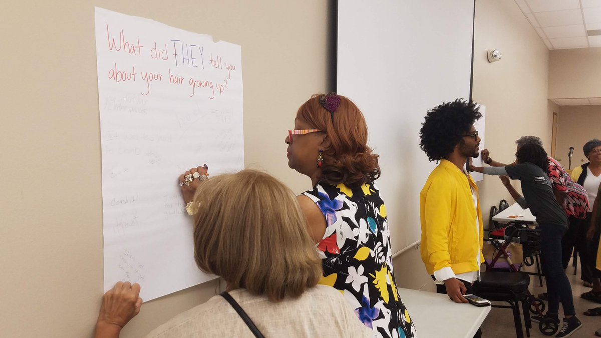 BlackIowa's tweet image. Thank you to @ubwdance for an excellent program at tonight&apos;s Hair Party! Make sure to see the ensemble&apos;s full performance of Hair and Other Stories this Saturday at @HancherUI. Tickets available at hancher.uiowa.edu/2019-20/UrbanB….

#UntanglingTheRoots #HairParty #UrbanBushWomen
