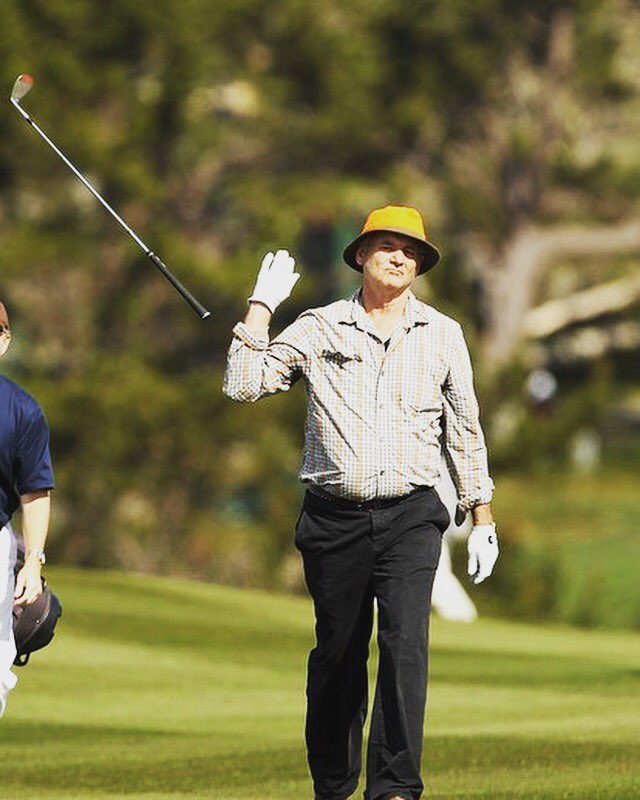 Big <a href="/BillMurray/">Bill Murray</a> vibes this morning for our first proper run throughs of <a href="/theopentheplay/">THE OPEN</a> - first night is Tuesday, we can’t wait to show you guys! <a href="/SpaceArtsCentre/">The Space</a> advanced booked recommended 👌 space.org.uk/event/the-open/