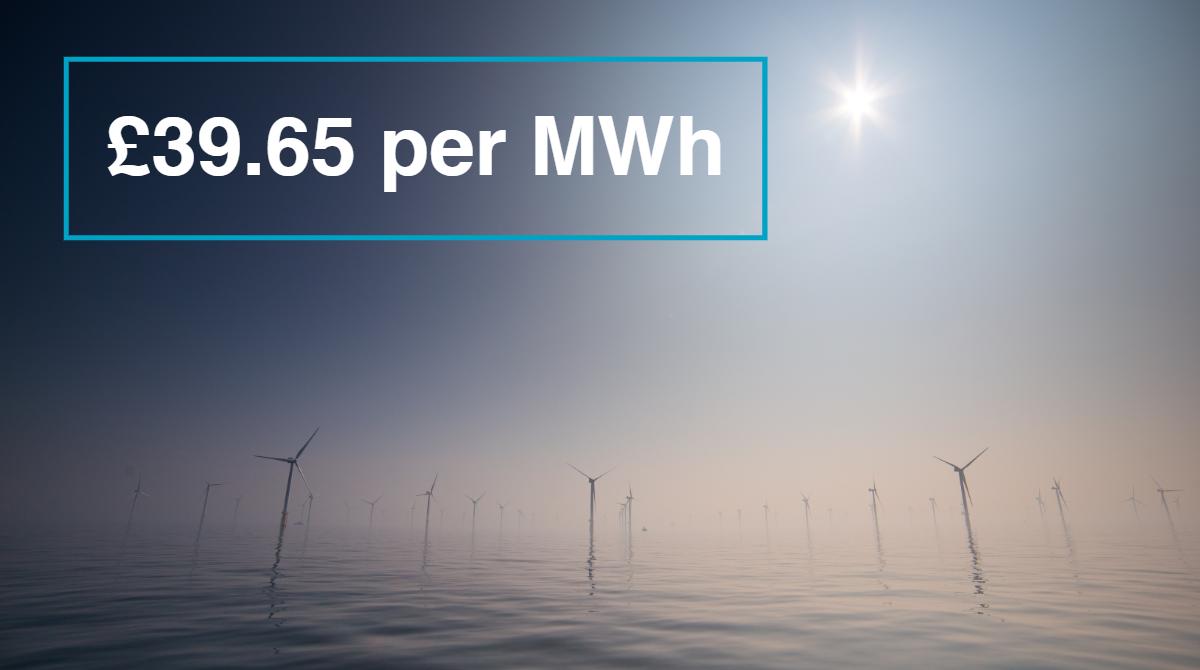 RenewableUK's tweet image. Offshore wind just became the cheapest energy source in the UK - £39.65 per MWh! #CfD2019