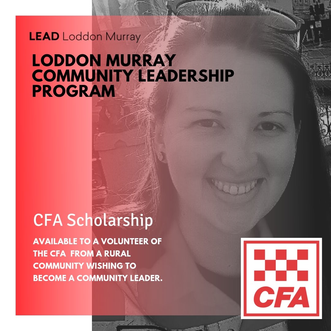 Thanks to CFA volunteers can now apply for a fully funded place in the 2020 Loddon Murray Community Leadership Program (LMCLP). Learn all about the program at leadlm.org.au/lmclp/