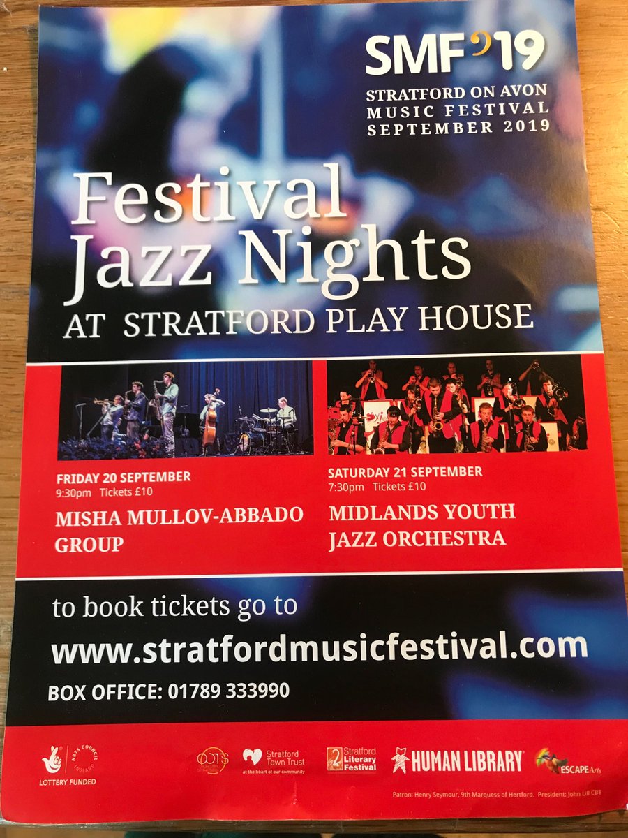 Fans of jazz, traditional or contemporary, won’t want to miss the final two events ⁦@stratmusicfest⁩. ⁦@MishaMAmusic⁩ and Midlands Youth Jazz Orchestra. Visit stratfordmusicfestival.com for both events. Catch them if you can!